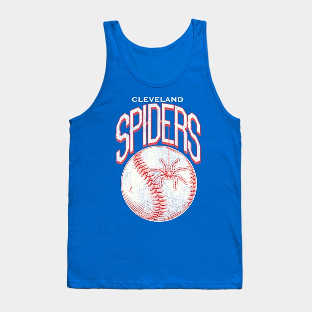 Retro Defunct Cleveland Spiders Baseball Tank Top by darklordpug